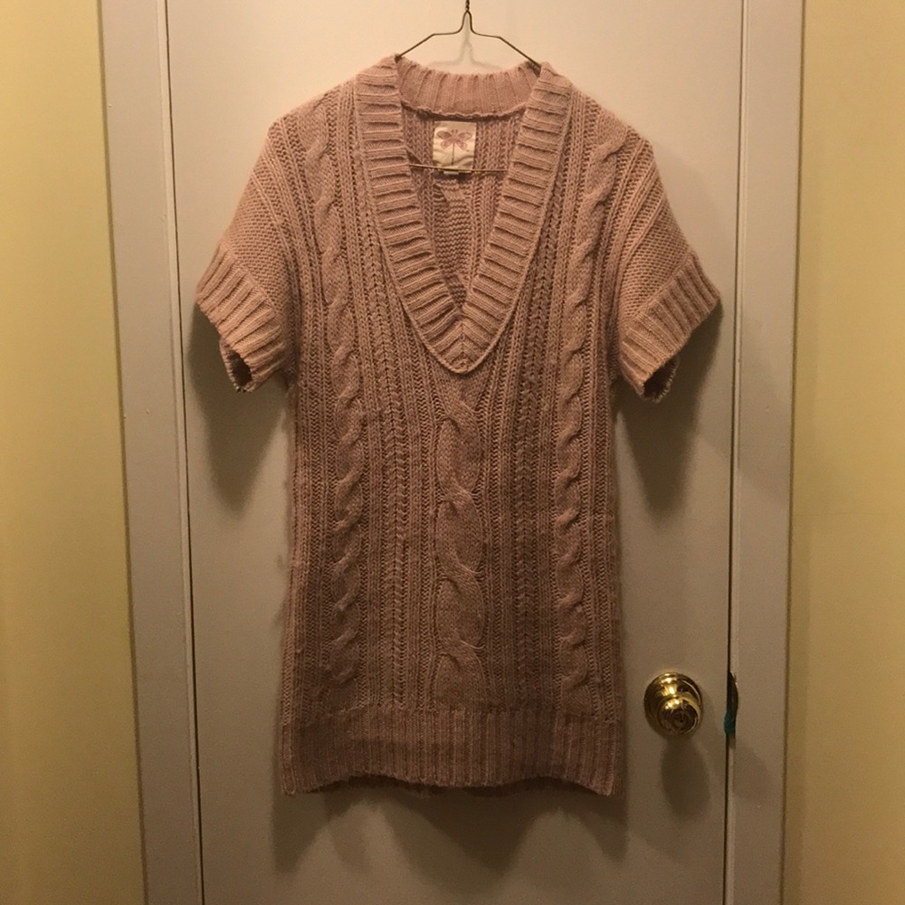 Blush pink sweater dress